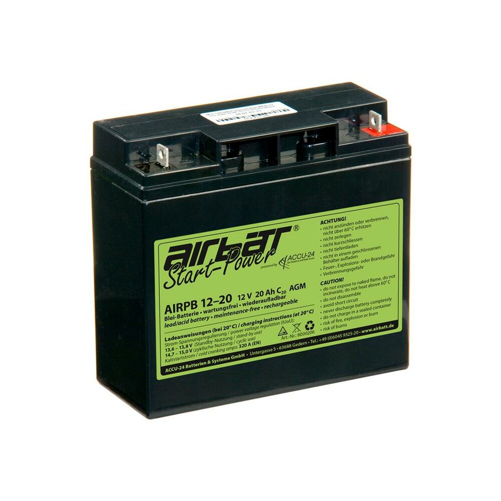 AIRBATT Start-Power AIR-PB 12-20 12V 20Ah AGM Starterbatterie &amp; Versorgungsbatterie