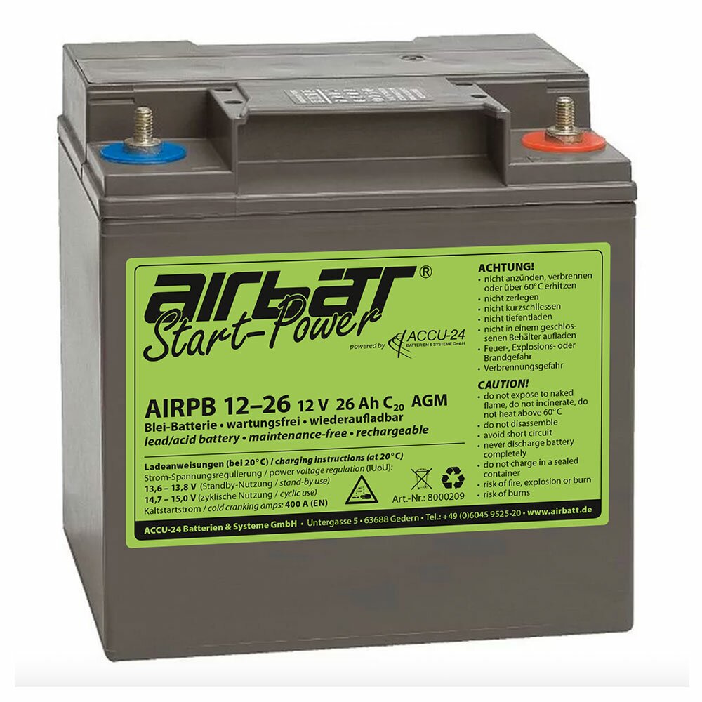 AIRBATT Start-Power AIRPB 12-26 12V 26Ah AGM Starter- &amp; Versorgungsbatterie
