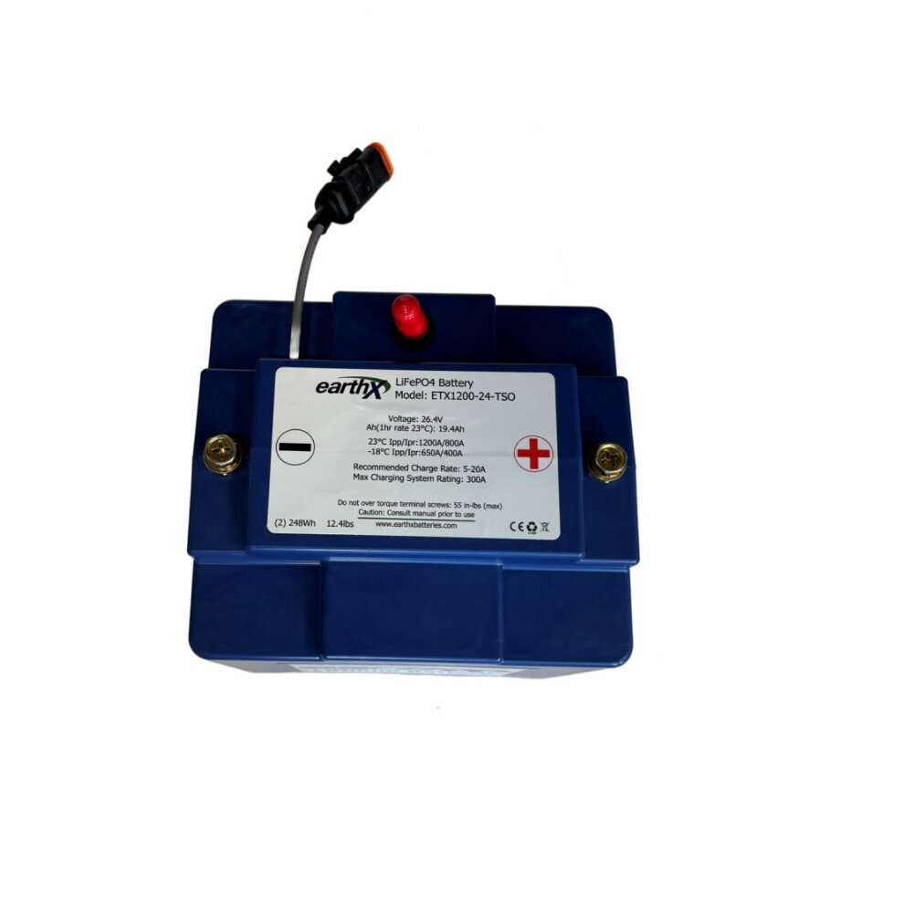 EarthX ETX1200-24-TSO 26,4V 19,4Ah LiFePO4 Starterbatterie