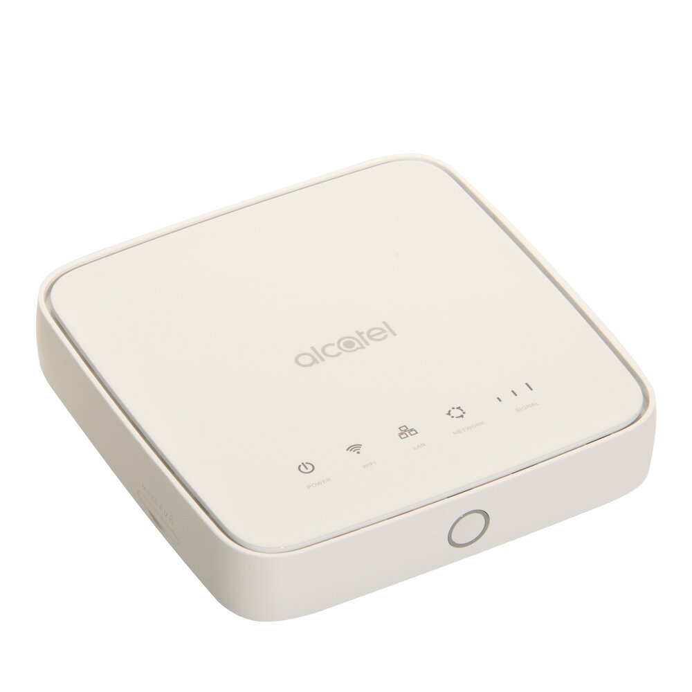 OGN ALCATEL LTE4G/WLAN Router CAT 4 Station | 150 Mbit/s Download | 50 Mbit/s Upload), inklusive 2 externer LTE Antennen, WLAN 802.11 b/g/n, Hotspot-Funktion, WPS, 2 x 100 Mbit/s LAN-Port, Weiß